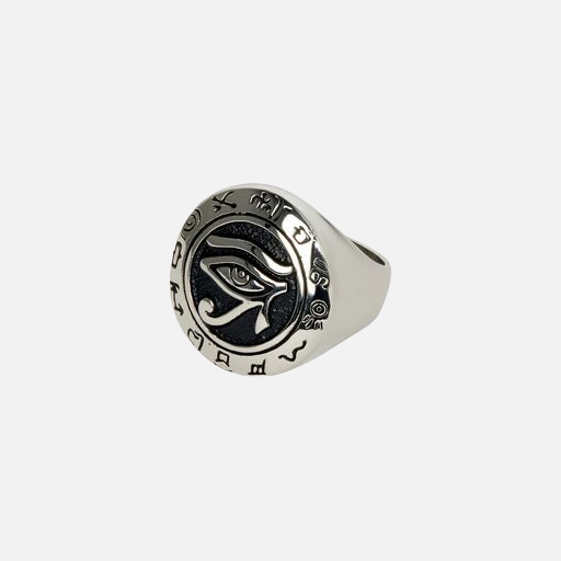 "HORUS" RING - WHITE GOLD