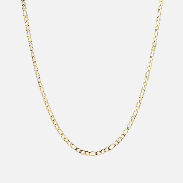 3MM FIGARO CHAIN - GOLD