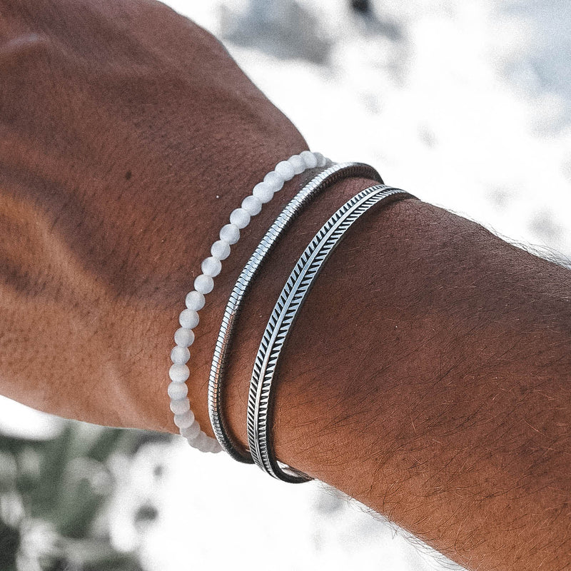 SNAKE CHAIN BRACELET - Solid White Gold