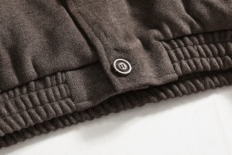 "DARK BROWN" WOOLEN VARSITY JK